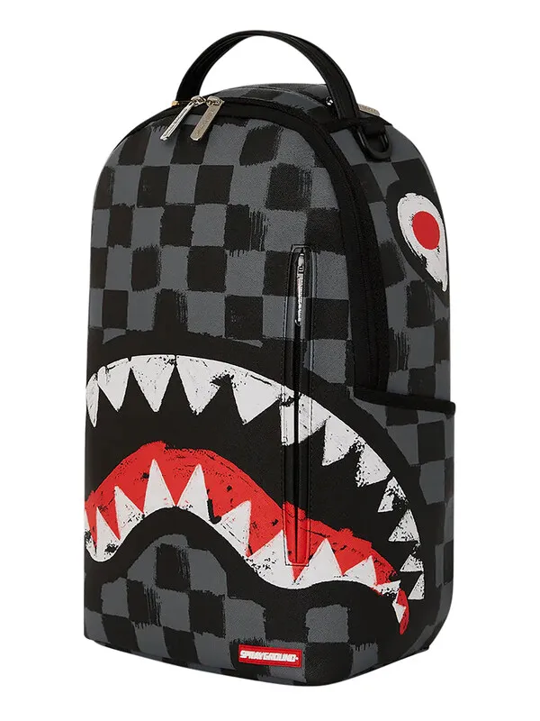 Sprayground Sharks In Paris Grey Paint Backpack - Dark Grey