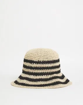 Stripe Crochet Straw Hat | Simply Be