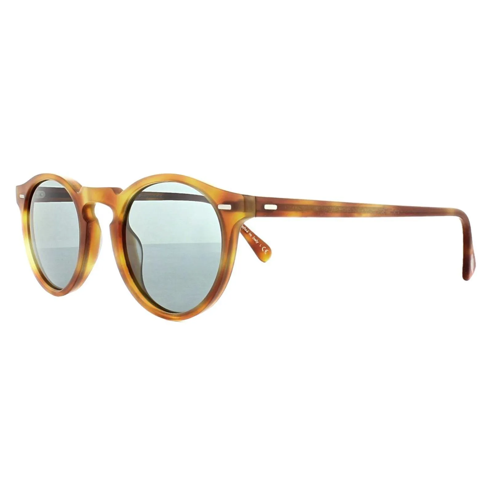 Sunglasses | Round Semi Matt Havana Indigo Photochromic Sunglasses | Oliver Peoples