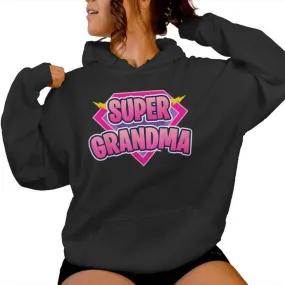 Super Grandma Superhero Grandmother Comic Book Women Hoodie