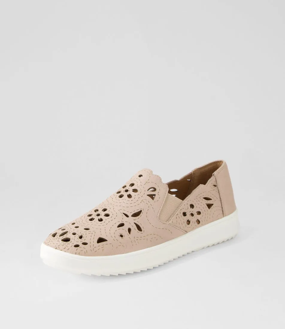 SUPERSOFT Zinc Dark Nude White Leather Sneakers