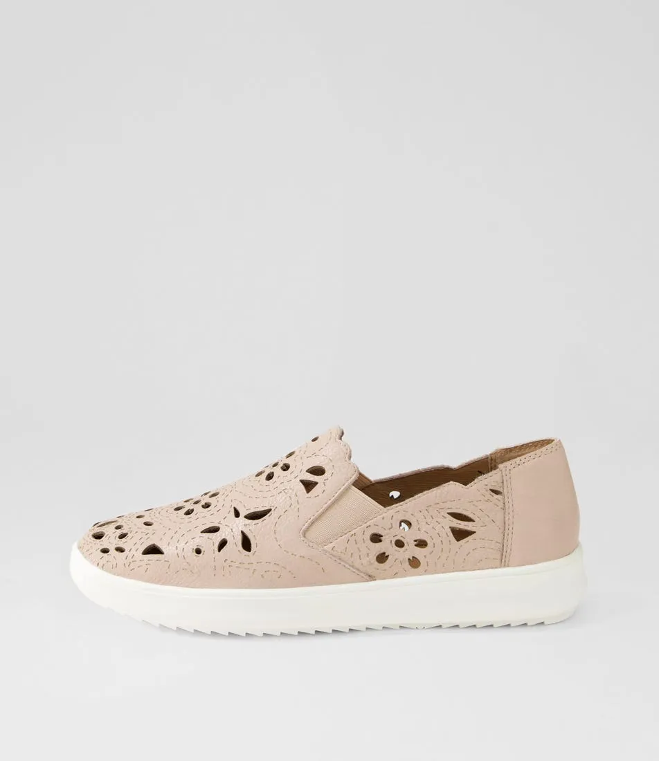 SUPERSOFT Zinc Dark Nude White Leather Sneakers