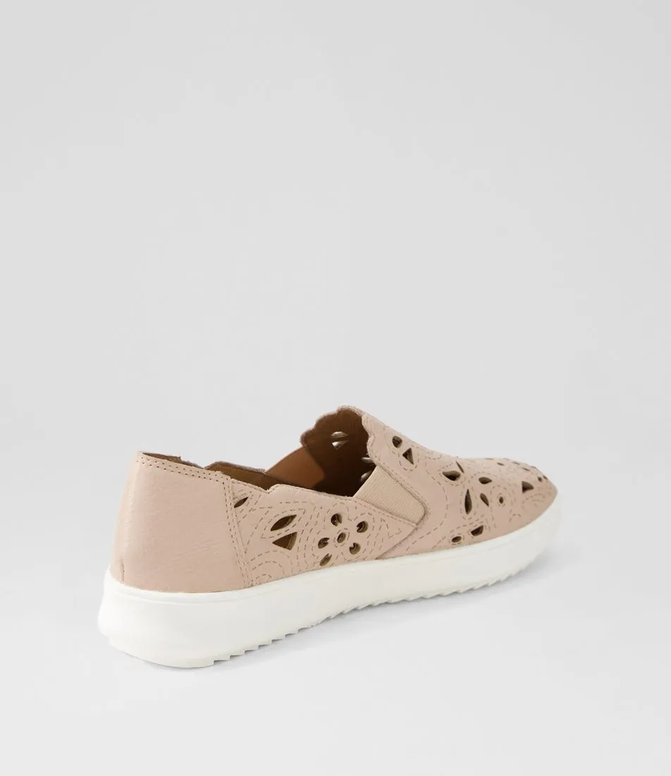 SUPERSOFT Zinc Dark Nude White Leather Sneakers