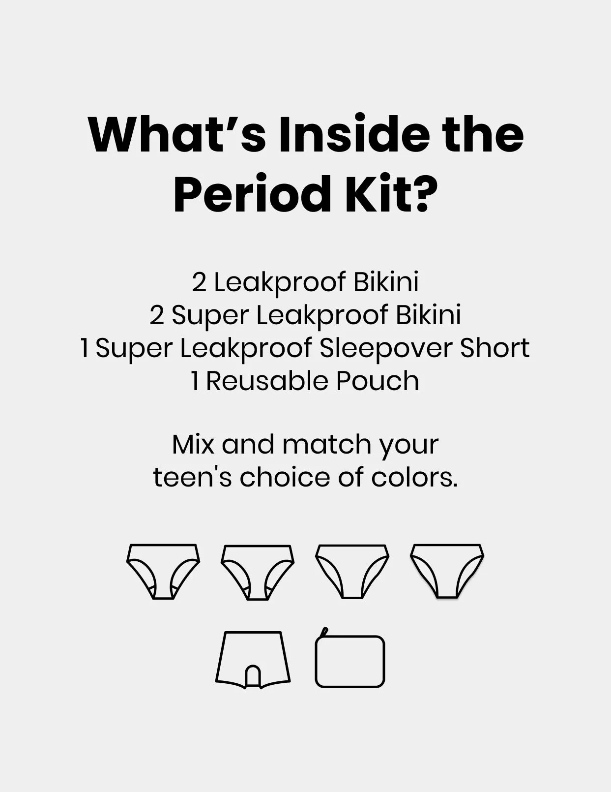 Teen Best Sellers Period Kit - Bikini