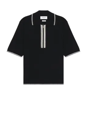 Thom Browne Milano Stitch Zip Polo