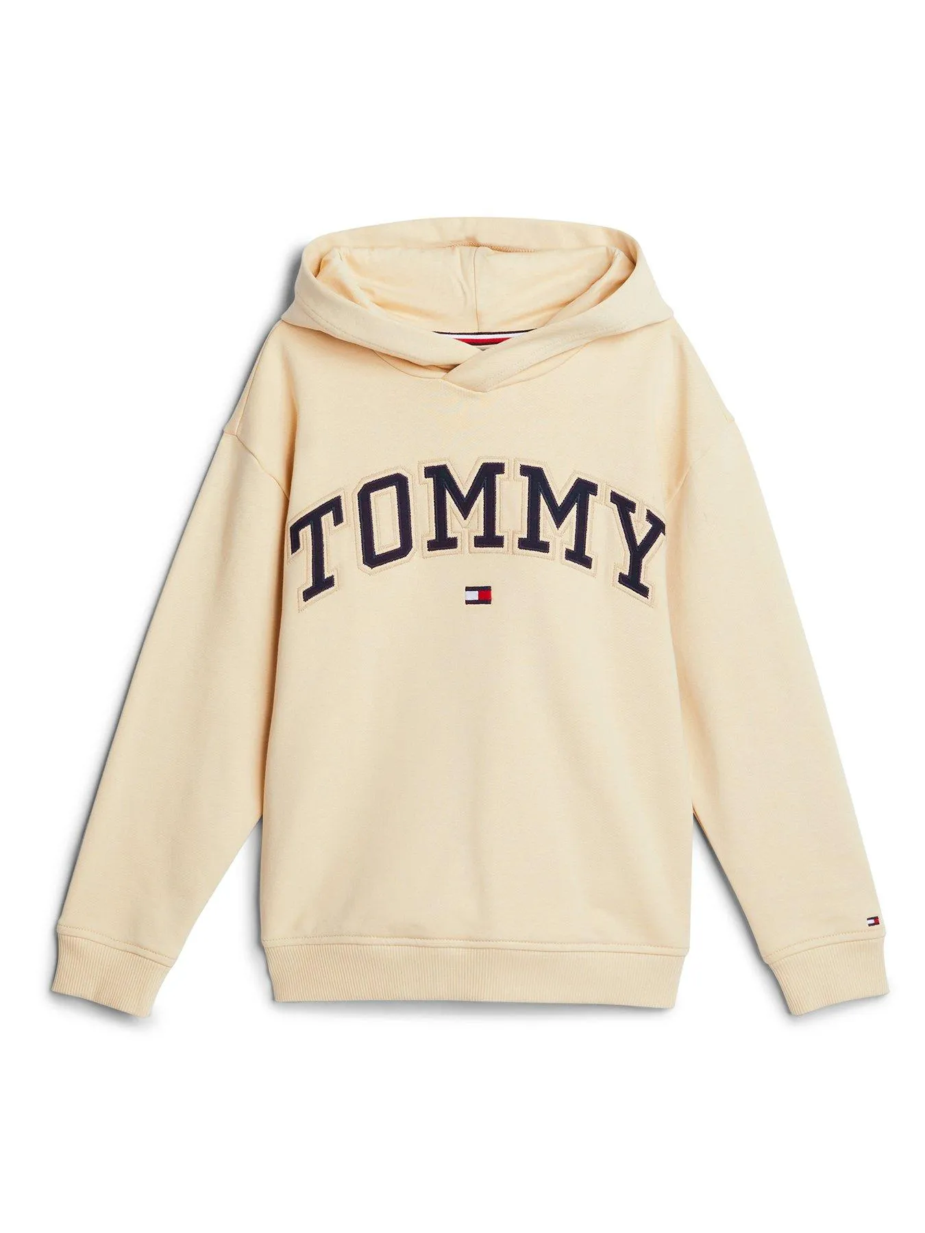 Tommy Hilfiger Boys Varsity Embroidery Hoodie - Light Cream