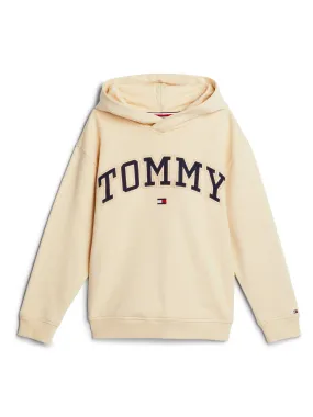 Tommy Hilfiger Boys Varsity Embroidery Hoodie - Light Cream