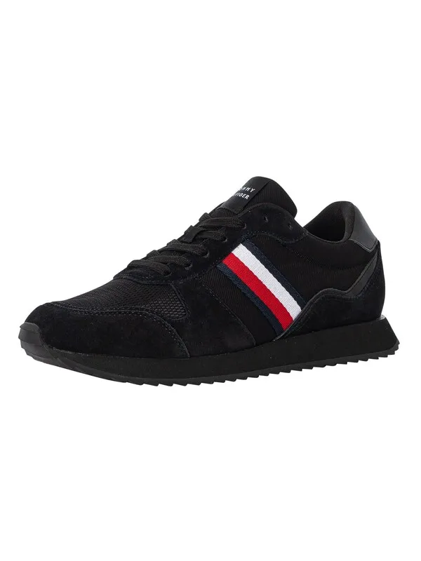 Tommy Hilfiger Runner Evo Mix Essential Trainers - Black