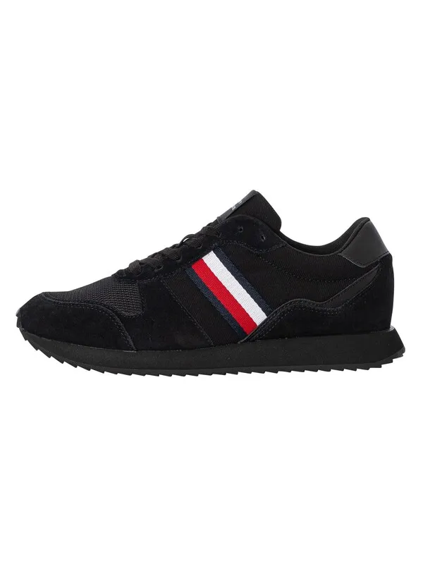 Tommy Hilfiger Runner Evo Mix Essential Trainers - Black