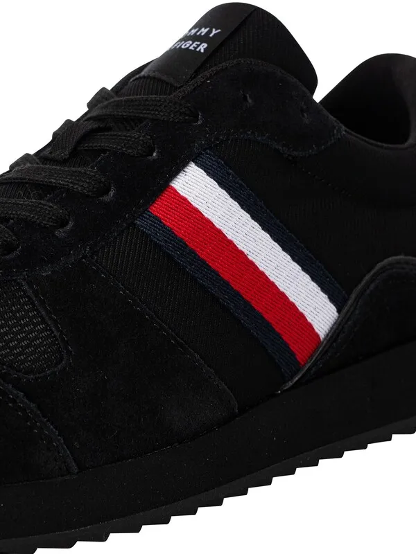 Tommy Hilfiger Runner Evo Mix Essential Trainers - Black