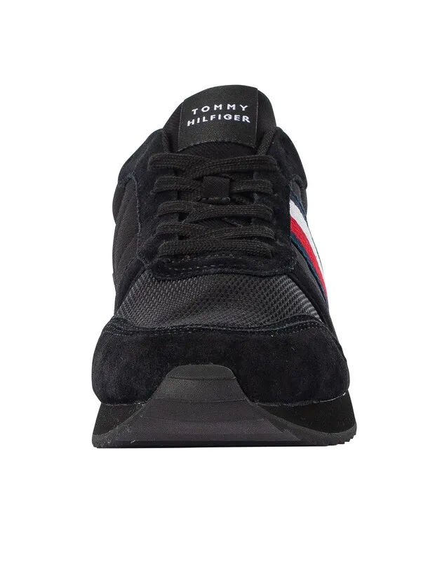 Tommy Hilfiger Runner Evo Mix Essential Trainers - Black