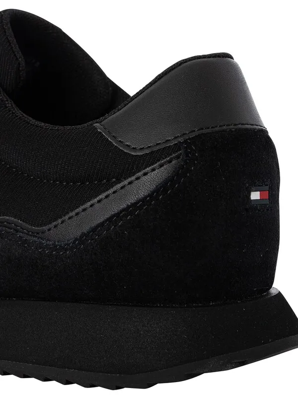 Tommy Hilfiger Runner Evo Mix Essential Trainers - Black