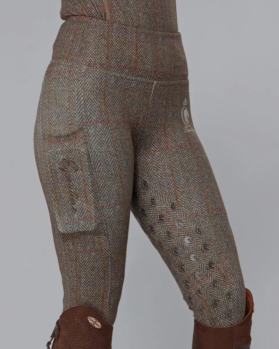 Tweed Effect Riding Leggings - Full Grip