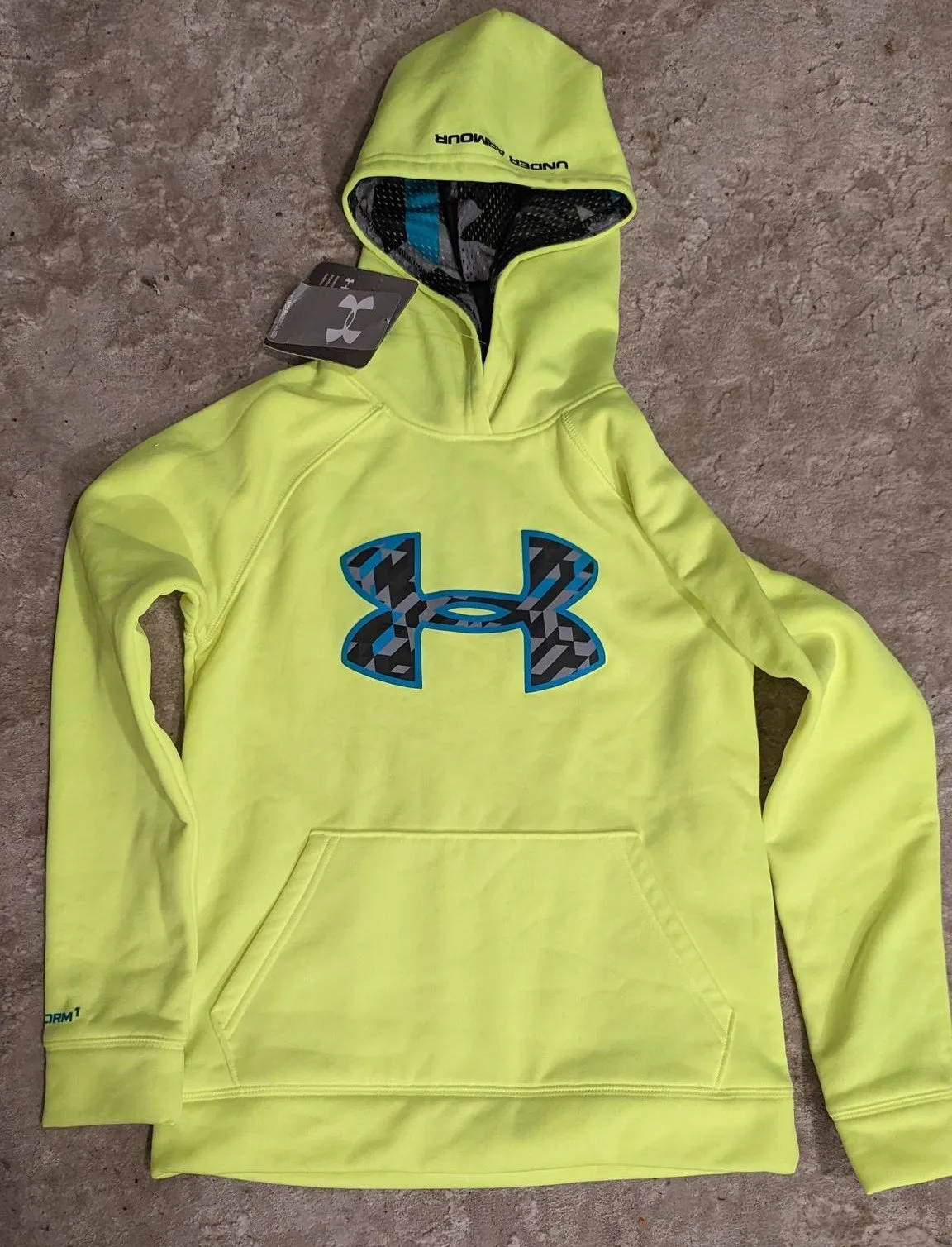 Under Armour Boys' Fleece Storm Big Logo Hoodie