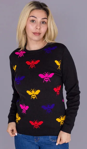 Unisex Rainbow Bee Jumper