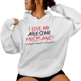 Valentine's Day For Wife I Love My Husband Women Hoodie