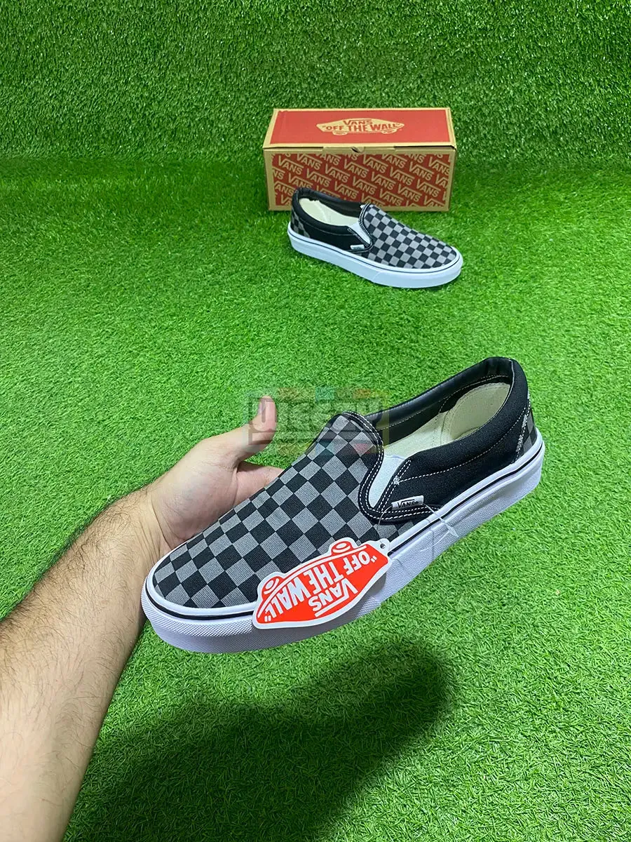 Vans Slip on (Checkered) (Grey) (Premium Quality)