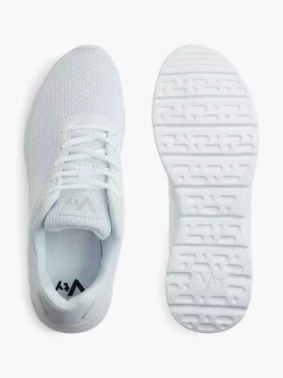 Vty  VTY Mens White Lace-up Trainers