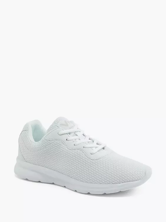 Vty  VTY Mens White Lace-up Trainers