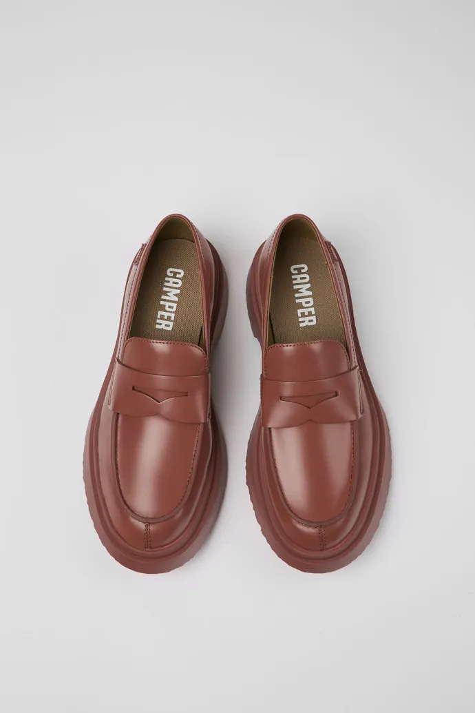 Walden Red Leather Loafer for Women