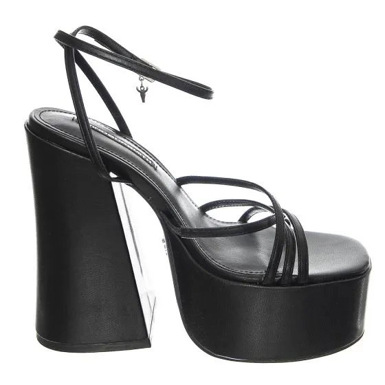 Windsor Smith W' Afterparty Black Leather Sandals