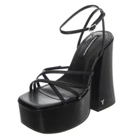 Windsor Smith W' Afterparty Black Leather Sandals