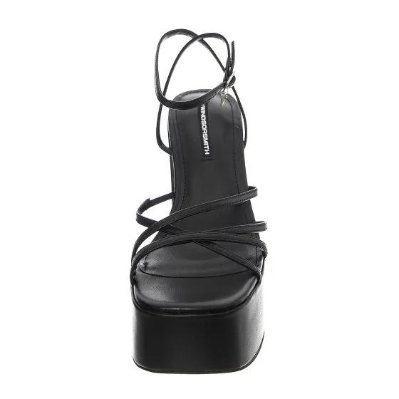 Windsor Smith W' Afterparty Black Leather Sandals