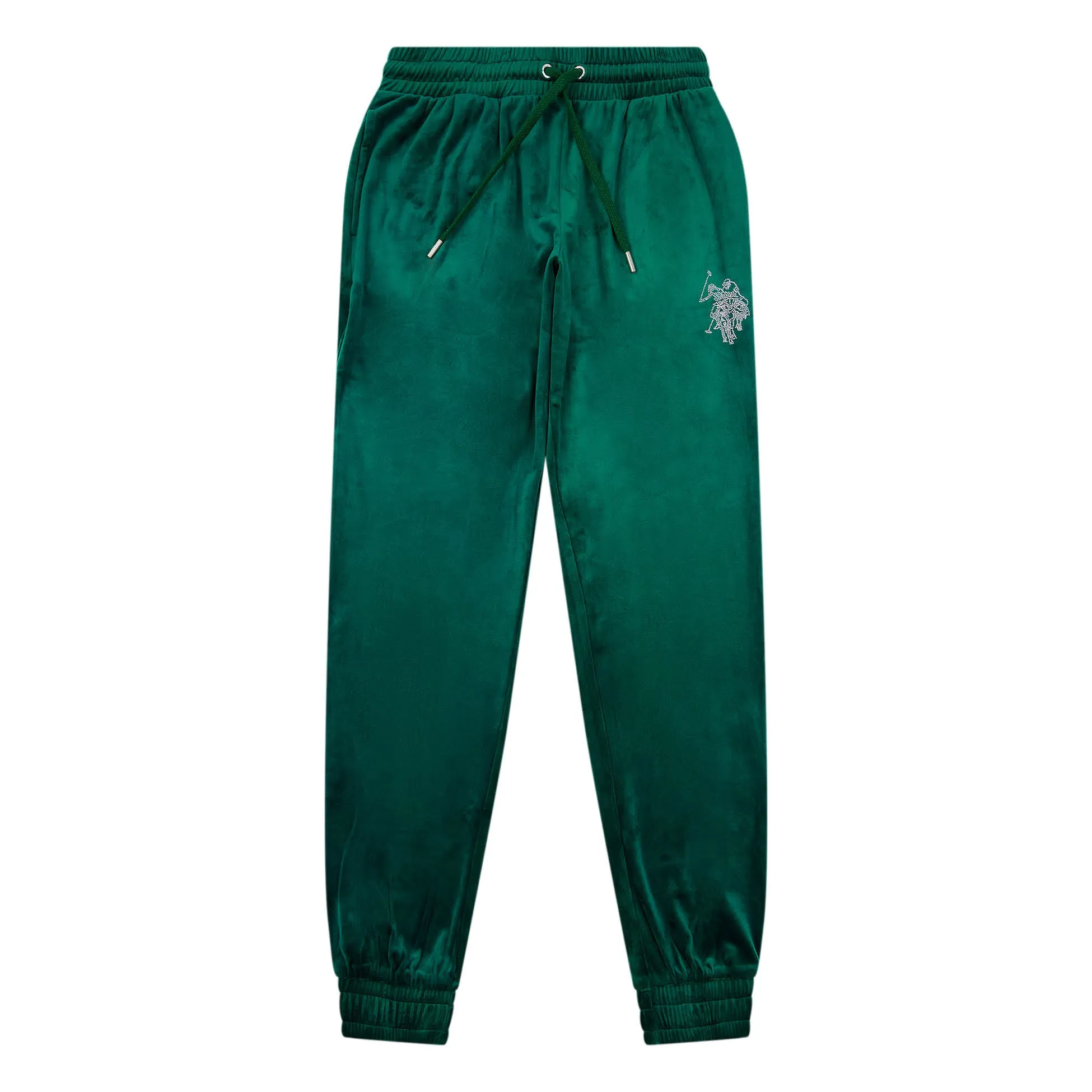 Womens Velour Diamante Loose Fit Joggers in Ponderosa Pine