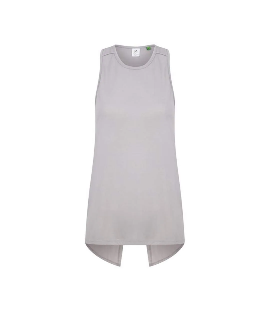 Womens/ladies open back vest light grey Tombo